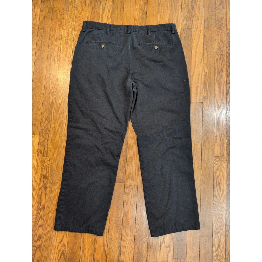 St. Johns Bay Mens 36x29 Easy Care No Iron Black Pleat‎ Front Dress Pants Chinos